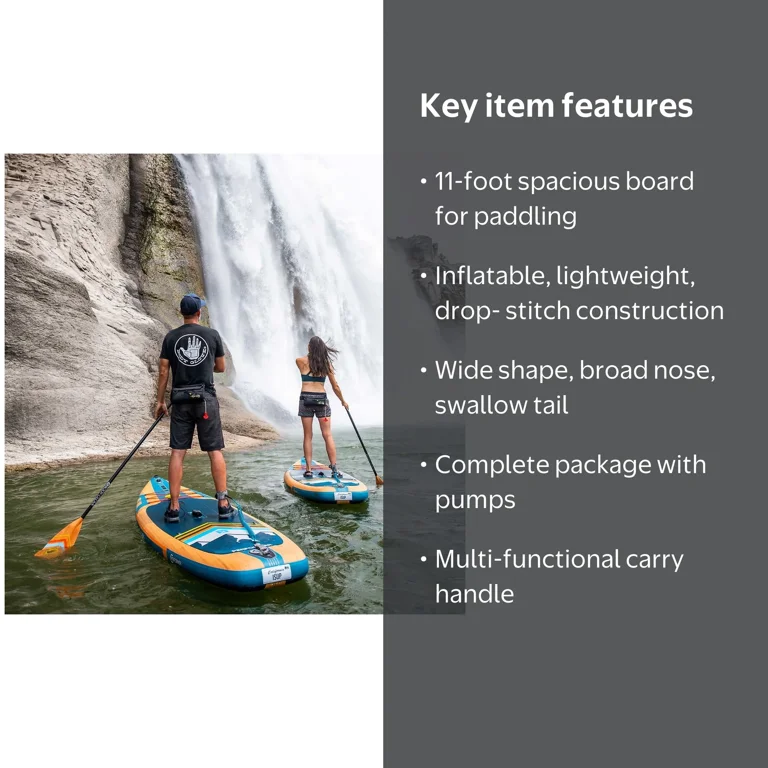 Body Glove Performer 11' Lightweight Inflatable Stand Up Paddle