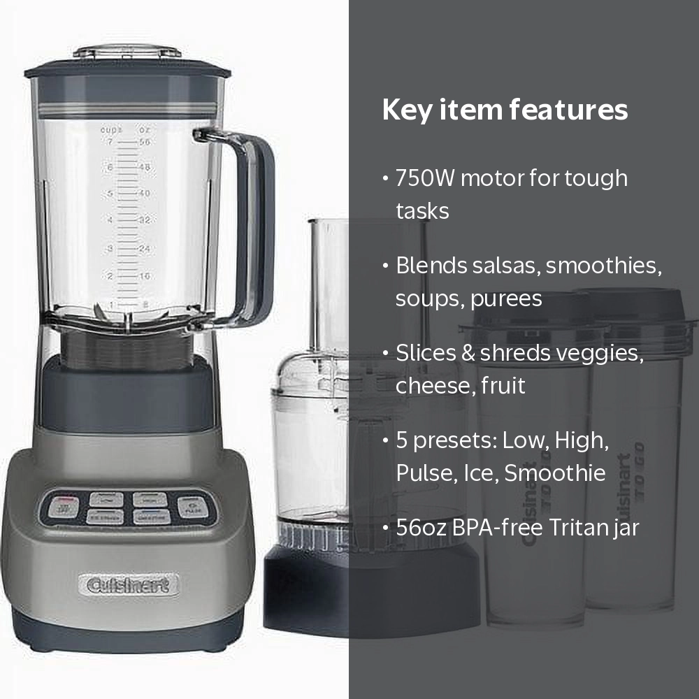Cuisinart Velocity Ultra Blender/Food Processor, Gun Metal BFP