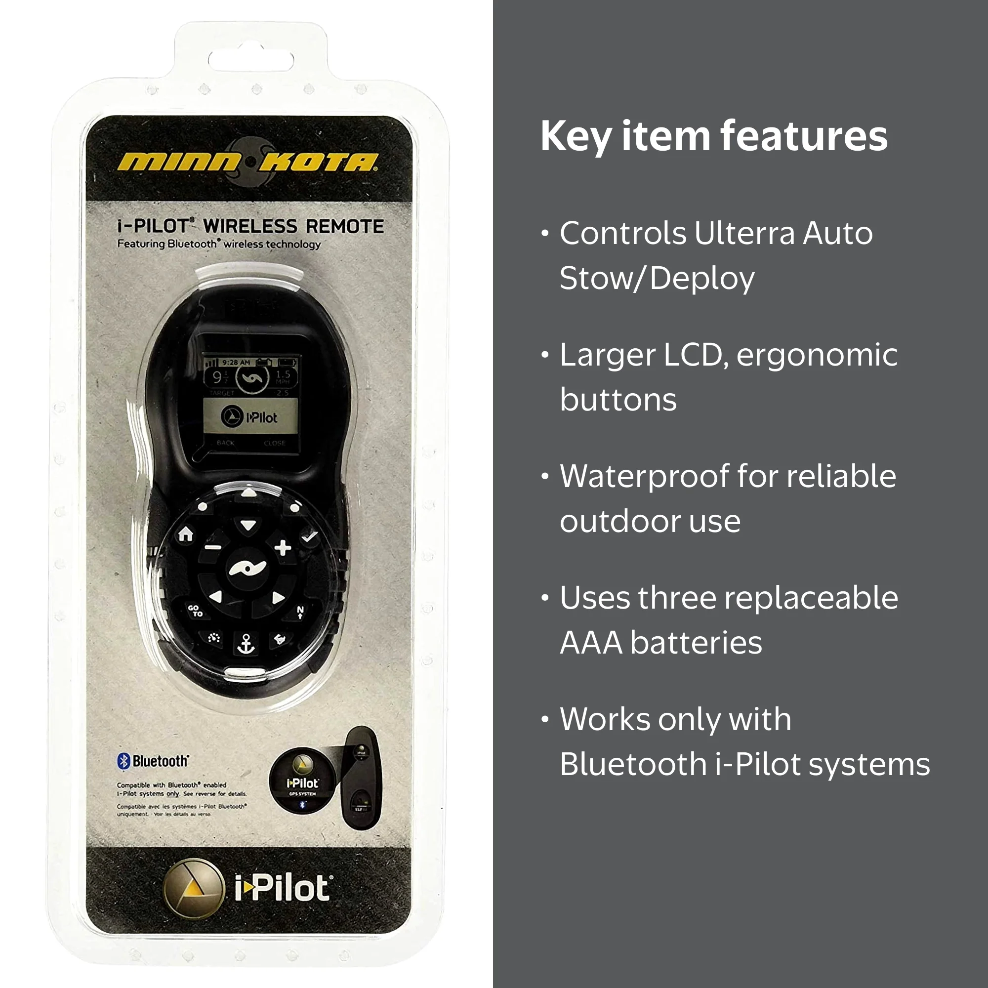 Minn Kota i-Pilot Waterproof GPS System with Bluetooth Wireless