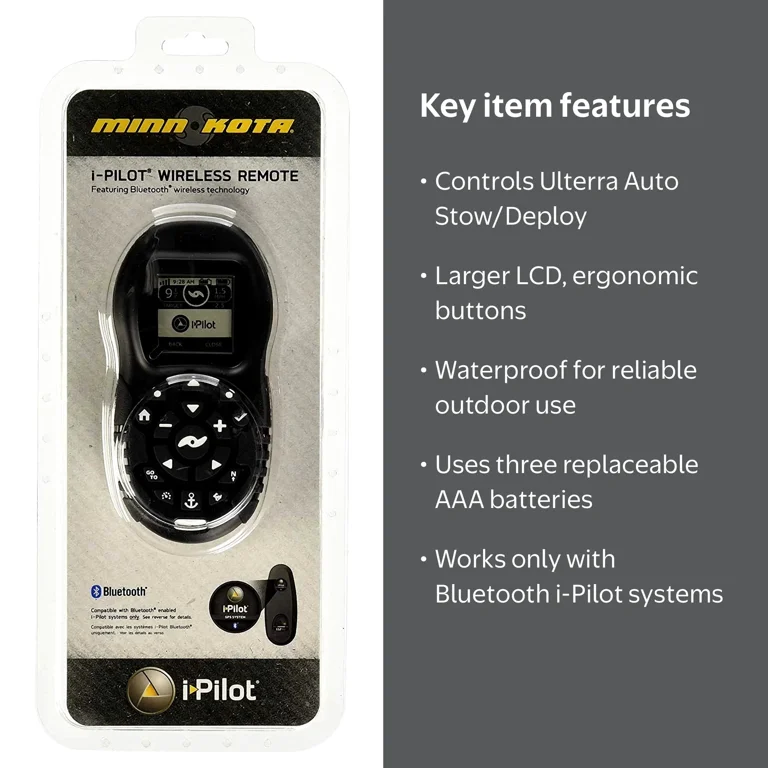 Minn Kota, i-Pilot Remote, 1866550, Waterproof Bluetooth System