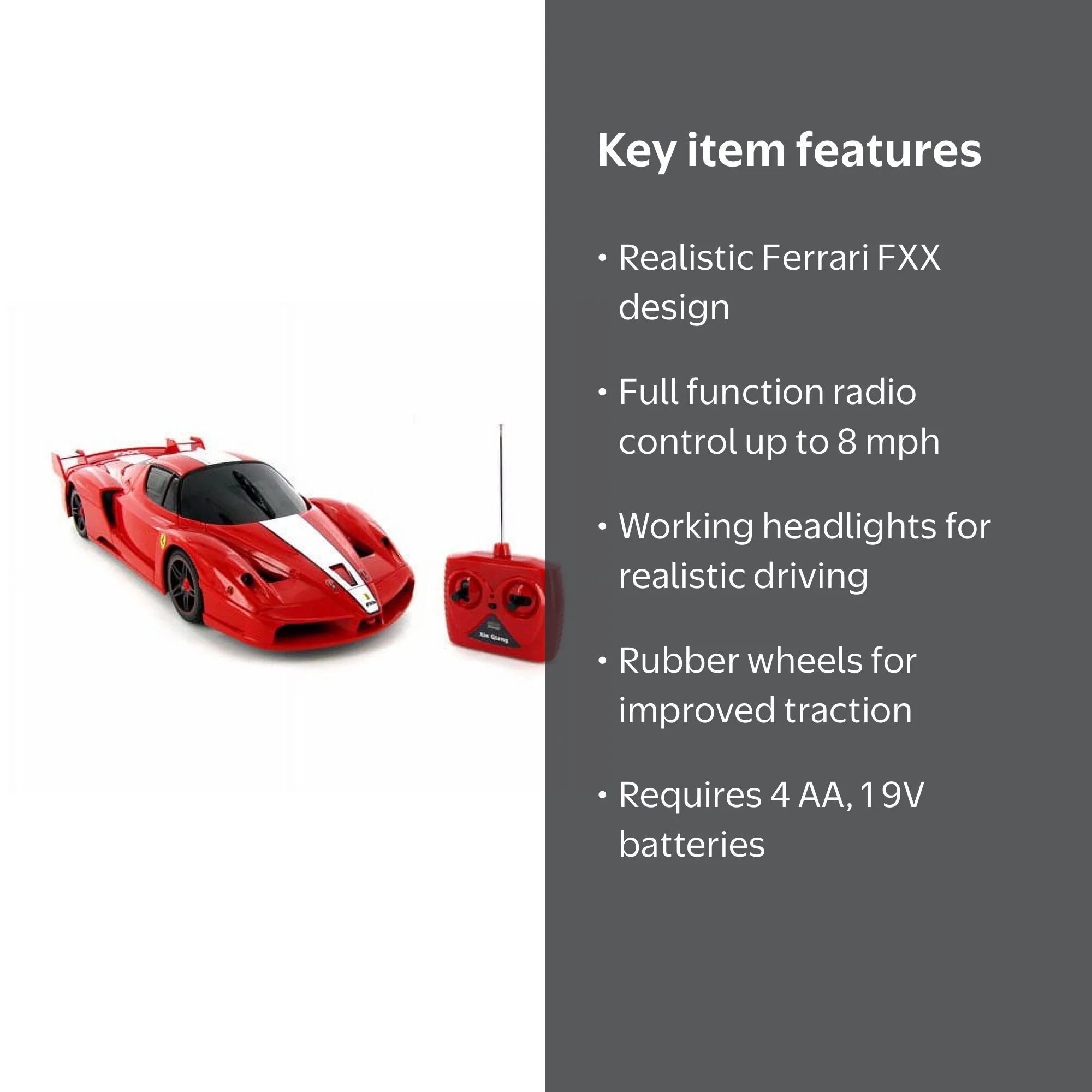 1/18 scale radio remote control ferrari fxx car with working