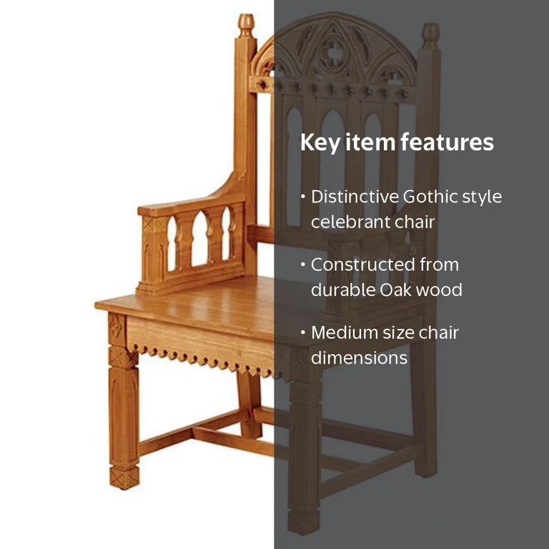 Christian Brands Church Supply YD037 Gothic Celebrant Chair