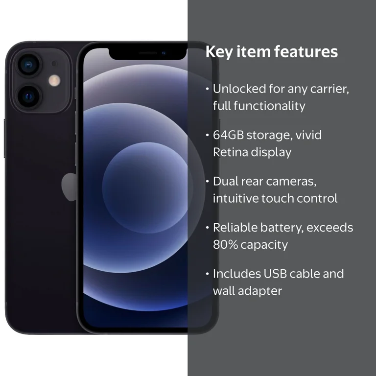 Apple iPhone 12 ブラック 64gb Restored Apple iPhone 12 - Carrier Unlocked - 64GB Black