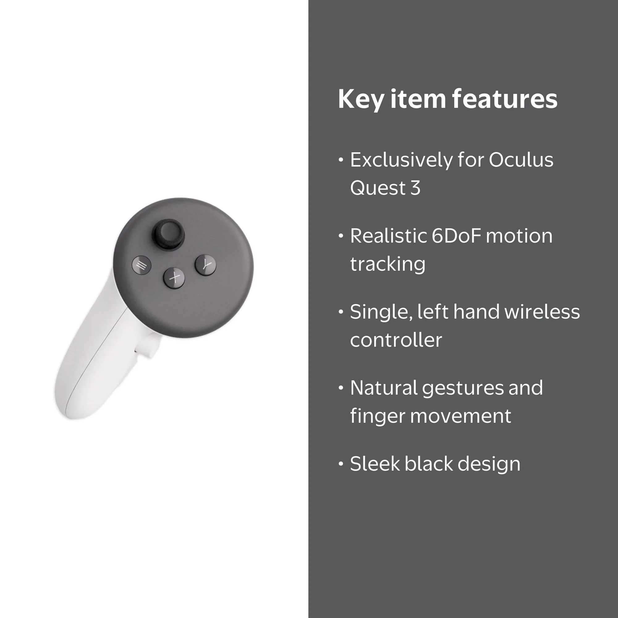 Meta Quest Left Hand Wireless Touch Plus Controller for Oculus
