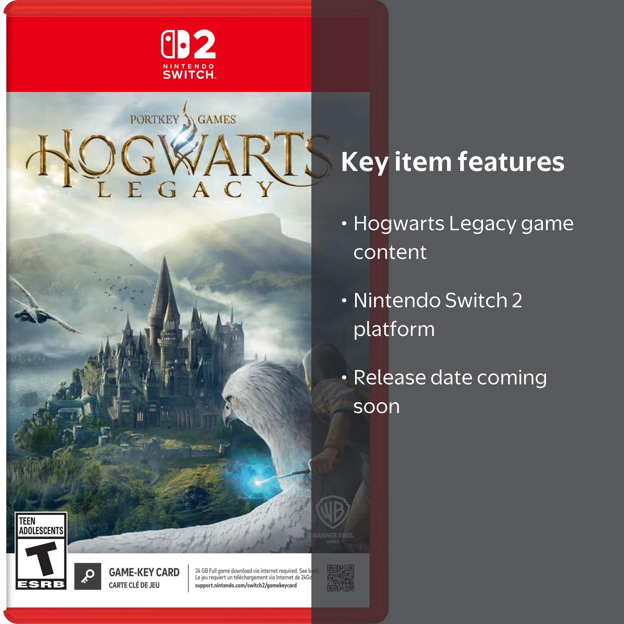 Warner Bros, Hogwarts Legacy for Nintendo Switch 2, Game-Key Card