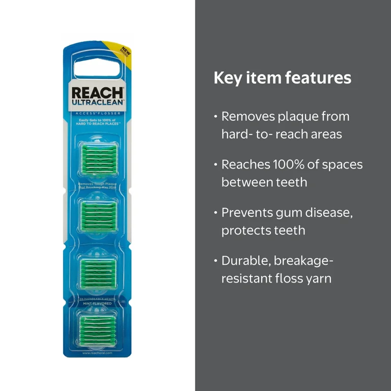 2 pack) REACH Ultraclean Access Flosser Refill Heads for Better