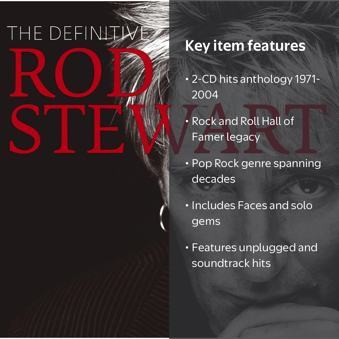 Rhino Outdoors, Music CD, The Definitive Rod Stewart, Standard