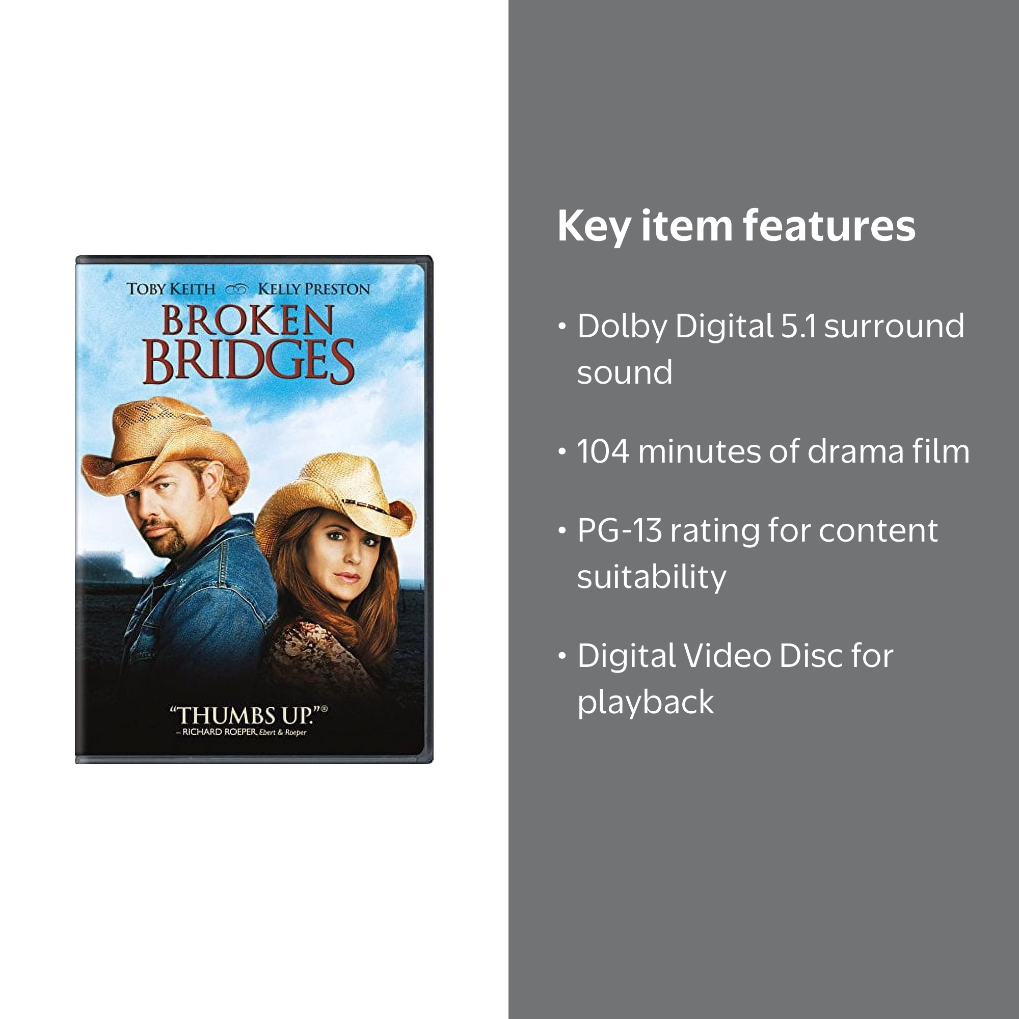 Paramount's Broken Bridges (DVD), Drama - Toby Keith's Touching