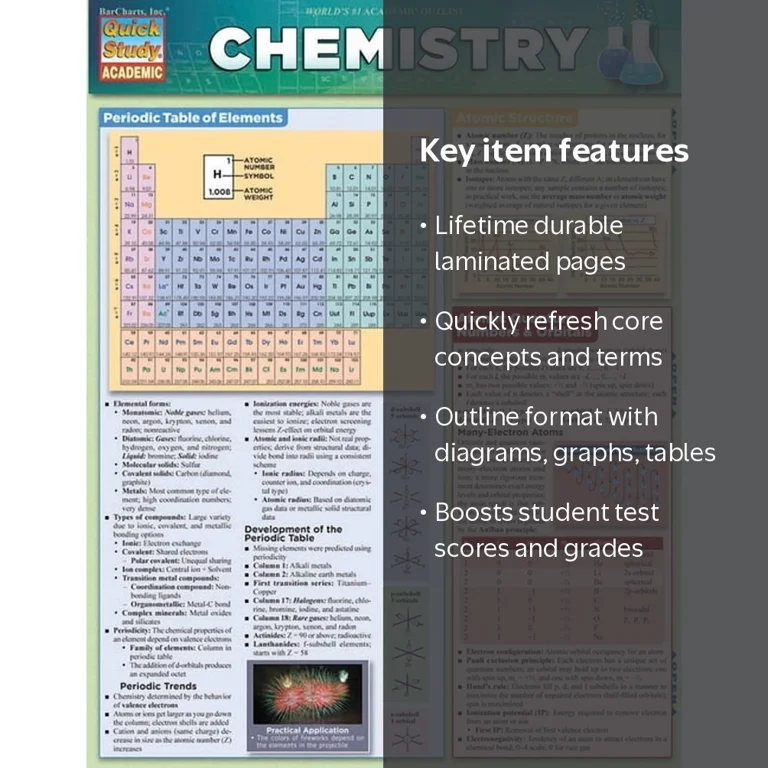 Chemistry : a QuickStudy Laminated Reference Guide (Other
