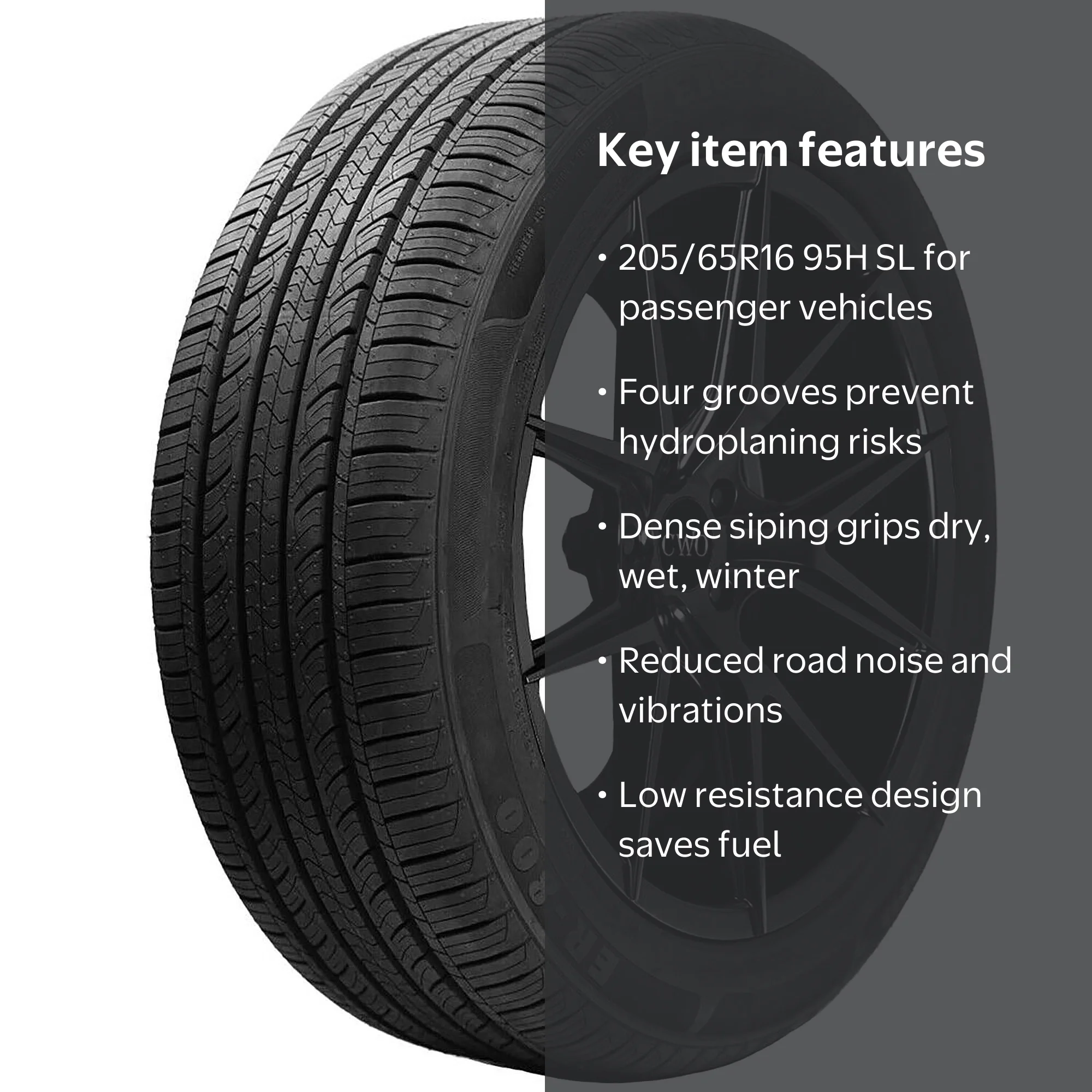 Advanta ER800 P205/65R16 95H Passenger Tire for Hyundai Sonata