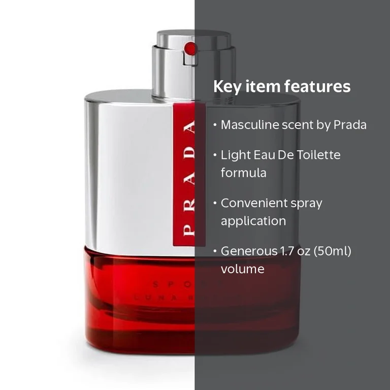 Prada Luna Rossa Sport, Men's Eau De Toilette Spray, Perfume
