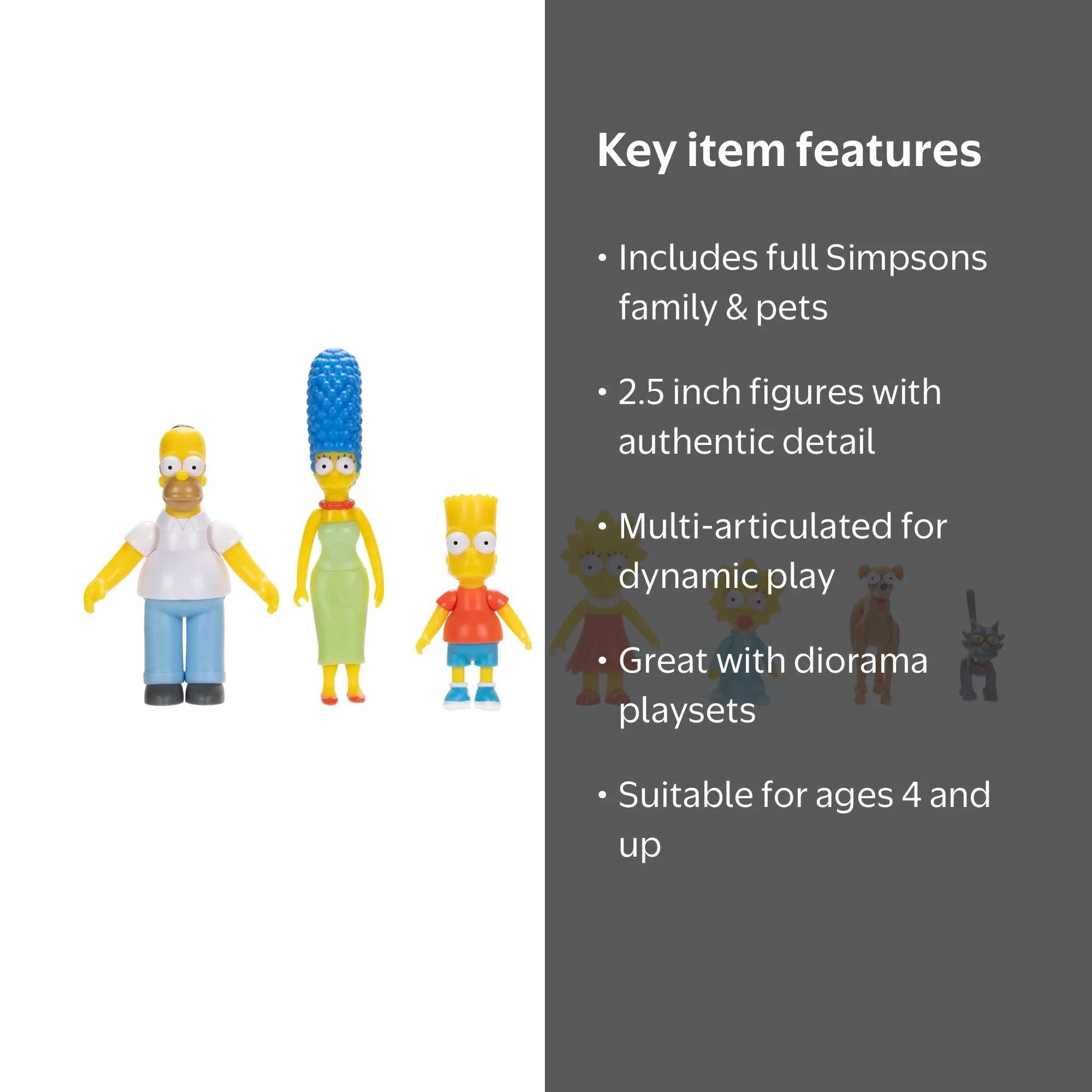 The Simpsons 2.5 inch Tall Scaled Action Figures Multipack with