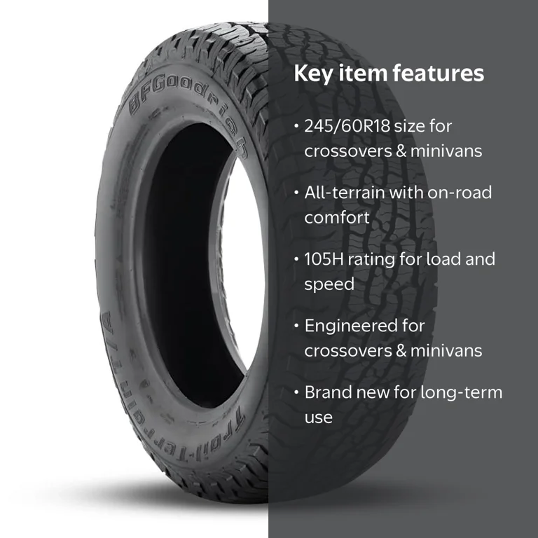 BFGoodrich Trail Terrain T/A All Terrain Tire, 245/60R18 - Walmart.com