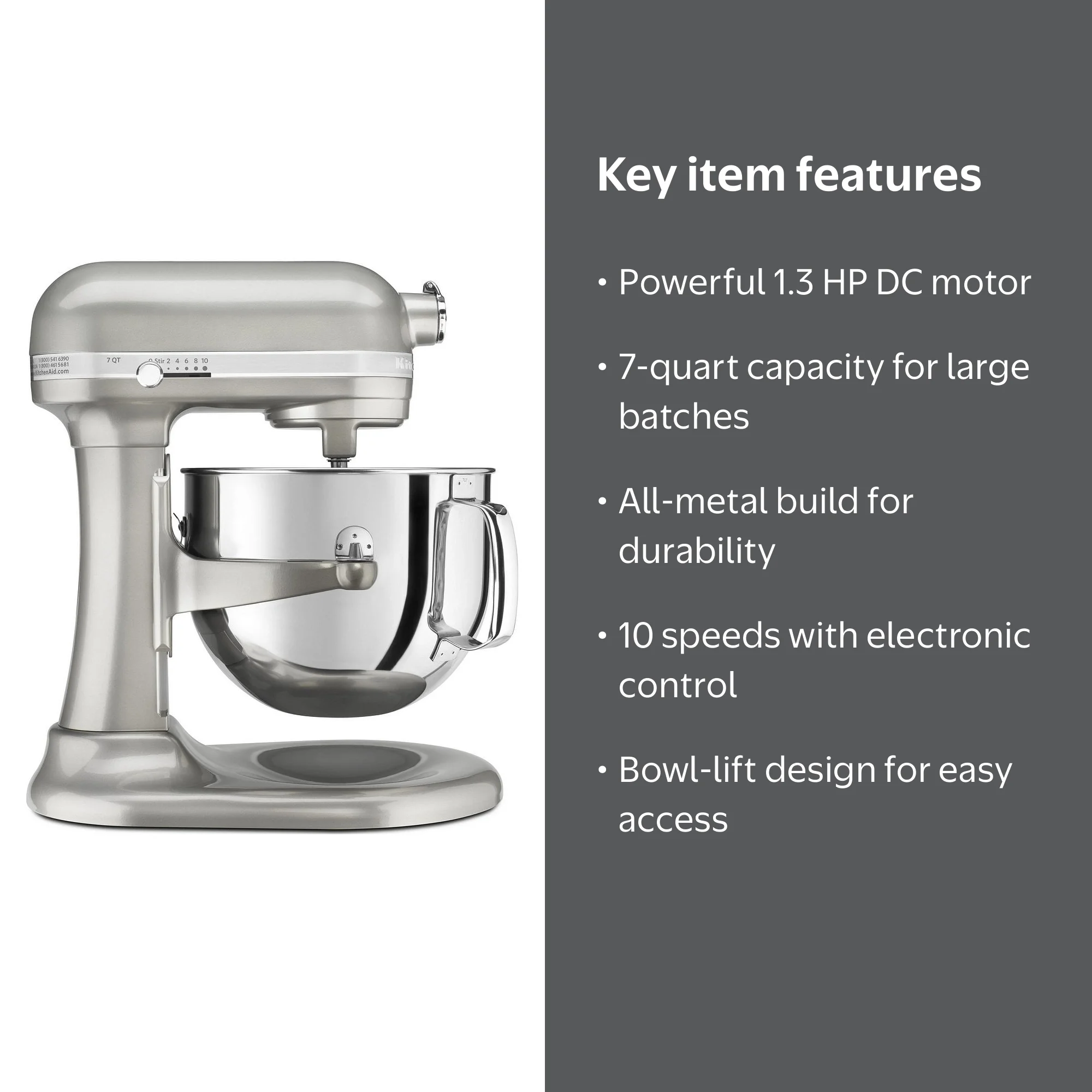 KitchenAid 7-Qt Proline Stand Mixer with Attachments - Sugar Pearl