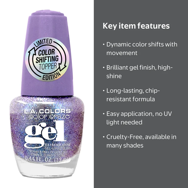 L.A. COLORS Color Shifting Nail Polish Meteorite 0.44 fl oz Multi