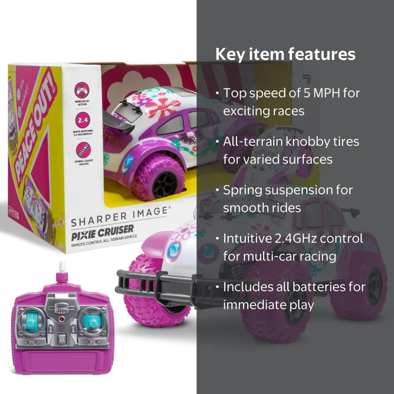 Sharper Image Pixie Cruiser, Kids Controller Drive, Pink & White
