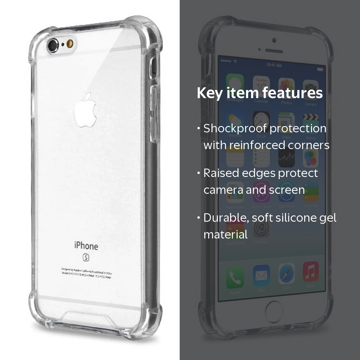 Xpression iPhone 6, iPhone 6S Case, Clear Shockproof Bumper