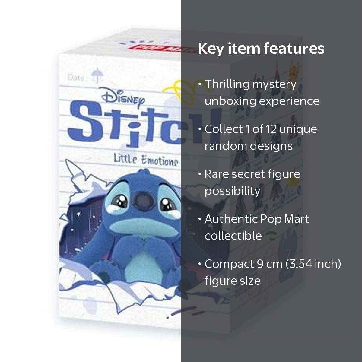 Pop Mart Stitch Little Emotions Series Figures Blind Box, 1 Random