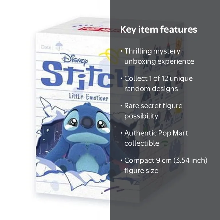 Pop Mart Stitch Little Emotions Series Figures Blind Box, 1 Random