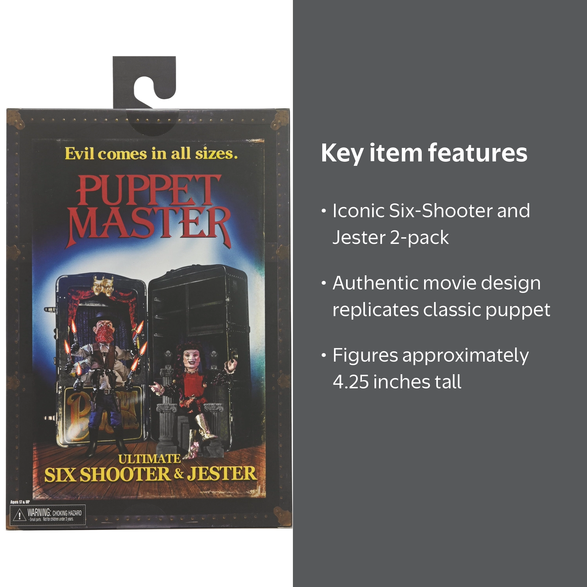 NECA Puppet Master, 7-Inch Ultimate Six-Shooter & Jester 2pk