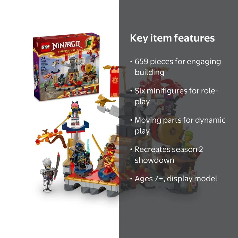 Free Shipping! LEGO NINJAGO Tournament Battle Arena Playset with 6