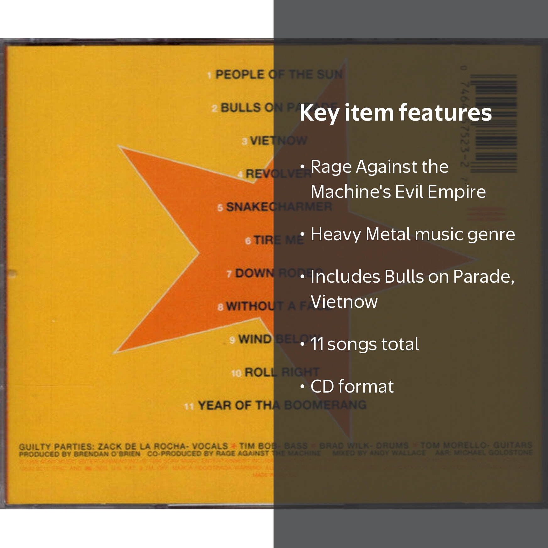 Sony, Music & Performance, Evil Empire CD, 11 Songs - Walmart.com