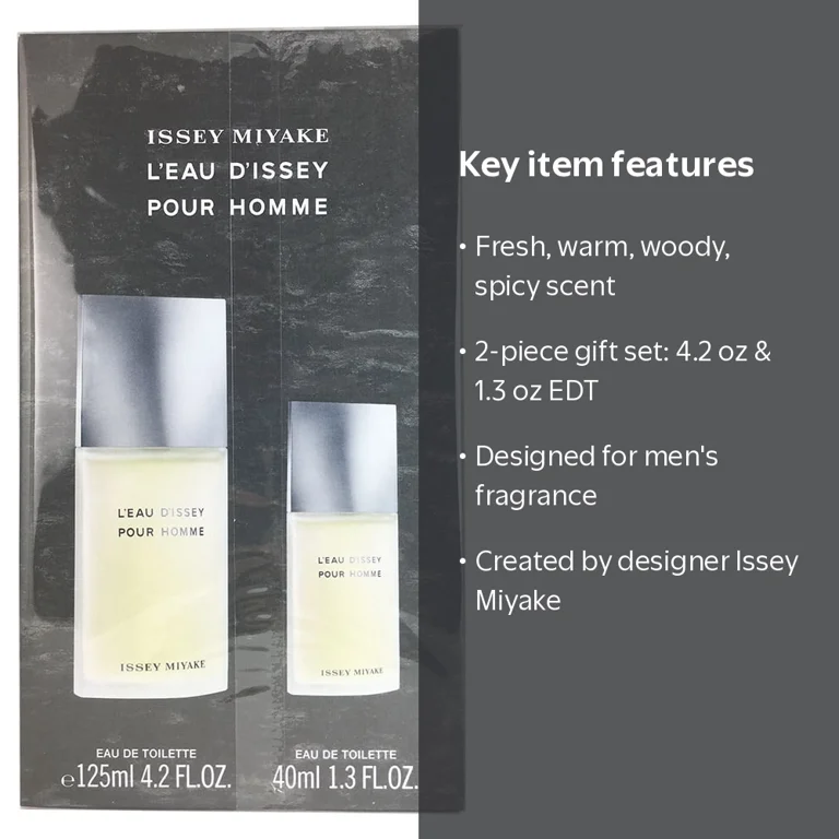 L'Eau D'Issey Men 2 Piece Gift Set by Issey Miyake 4.2 oz Eau De