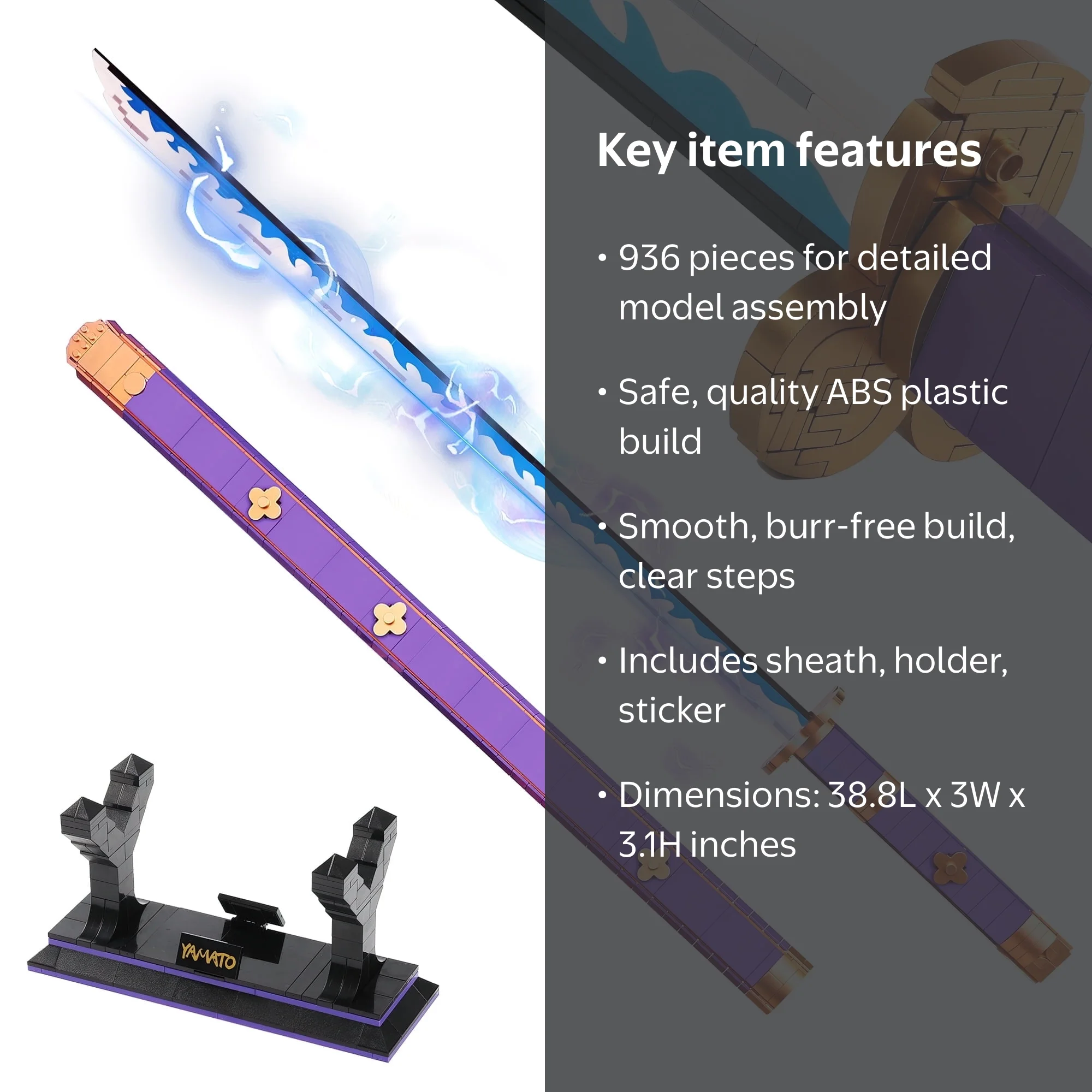 HI-Reeke Anime One Piece Roronoa Zoro Enma Yamato Katana Building