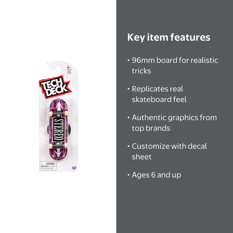 Tech Deck 96mm Boards - Single Pack (Assorted Styles) - Walmart.com