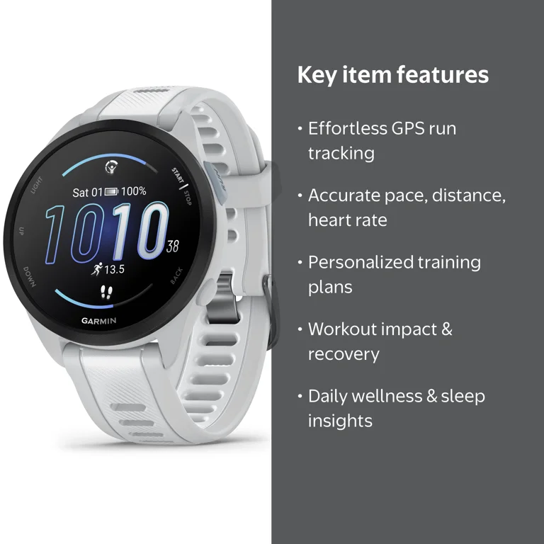 GARMIN Forerunner 165 Music Smartwatch, 010-02863-31 - Walmart.com