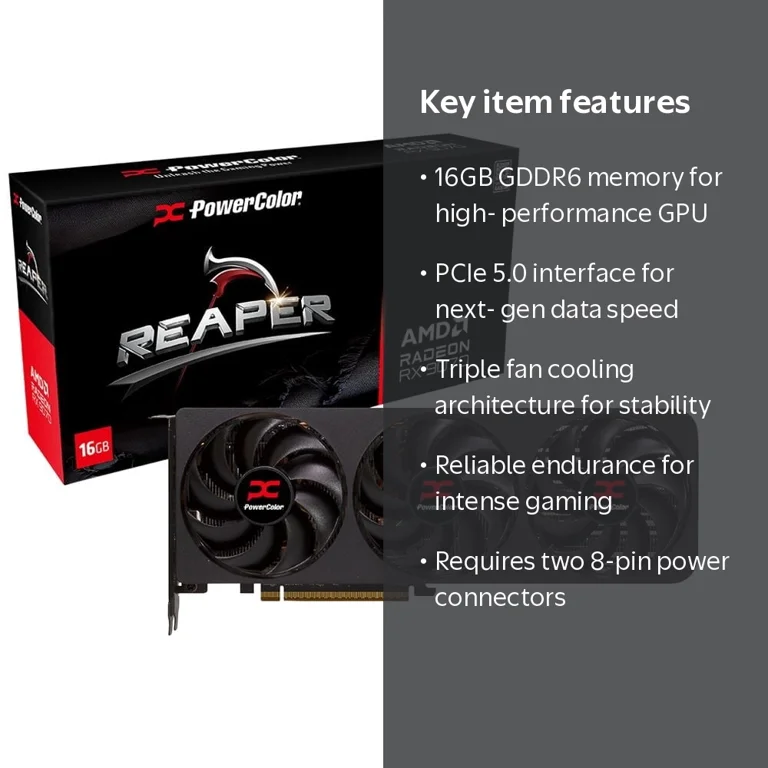 PowerColor AMD Radeon RX 9070 Reaper Triple Fan 16GB GDDR6 PCIe