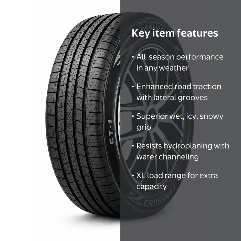 Crossmax, Passenger Tire, 225/55R17 97V XL, All Season - Walmart.com