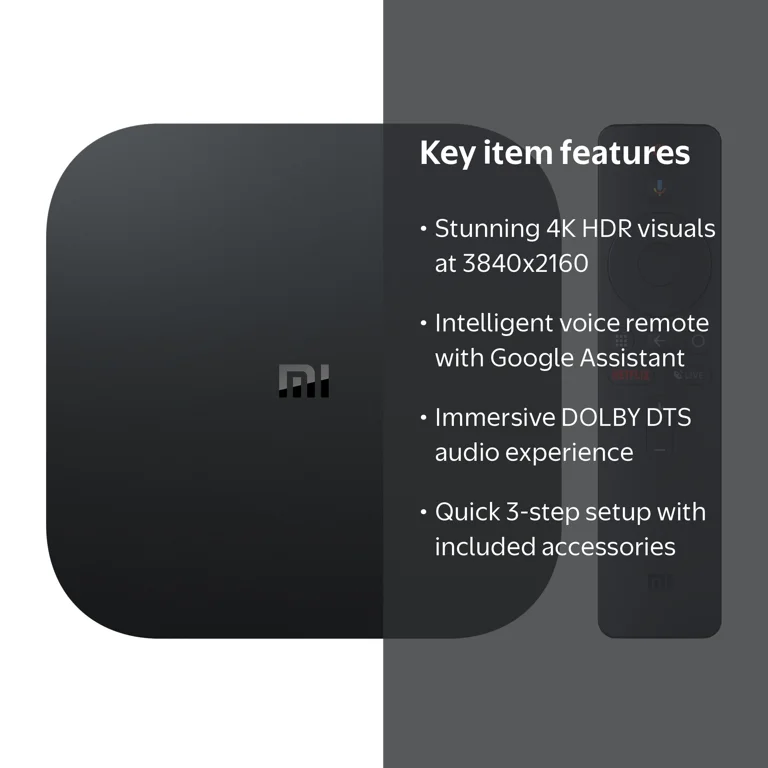 Free Shipping! Xiaomi Mi Box S 4K HDR Android TV, Smart Ultra HD