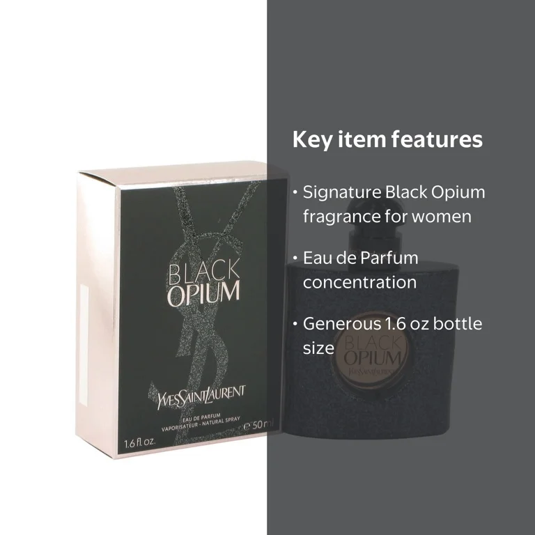 YSL Black Opium Eau De Parfum Spray for Women, 1.7 oz - Walmart.com