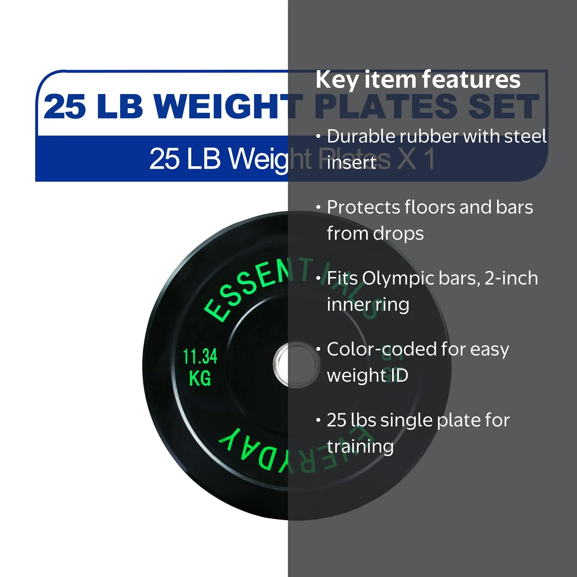BalanceFrom Olympic Bumper Plate Weight Plate with Steel Hub
