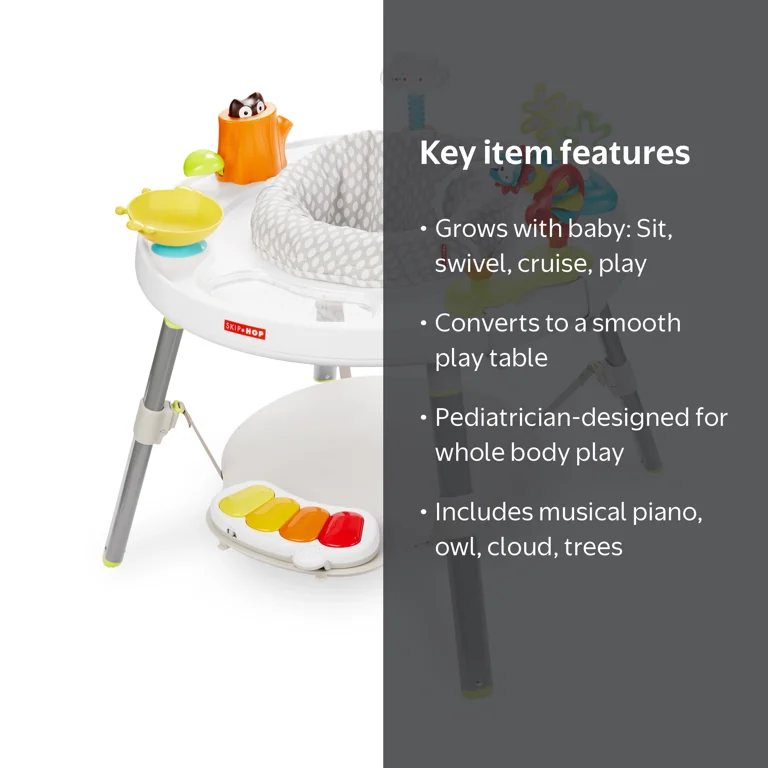 綺麗/SKIP　HOP/1台３役３ステージ知育玩具/４カ月～１１，３ｋｇ Skip Hop Baby Activity Center: Interactive Play Center with 3