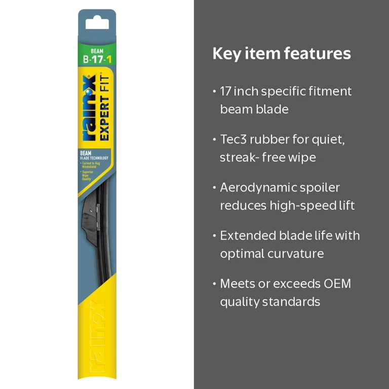 Rain-X Expert Fit Beam Windshield Wiper Blade, 17