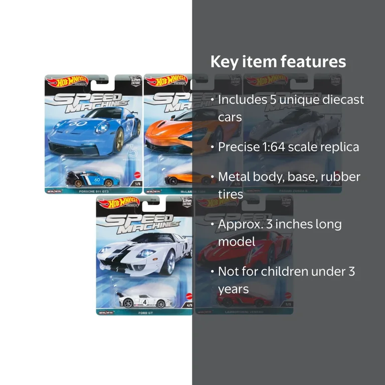 Hot Wheels, Premium Car Culture Set of 5, FPY86-959A, Speed