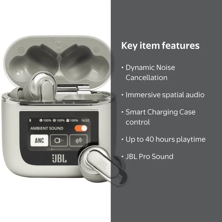JBL, True Wireless Noise Cancelling Earbuds, Tour Pro 2, Spatial