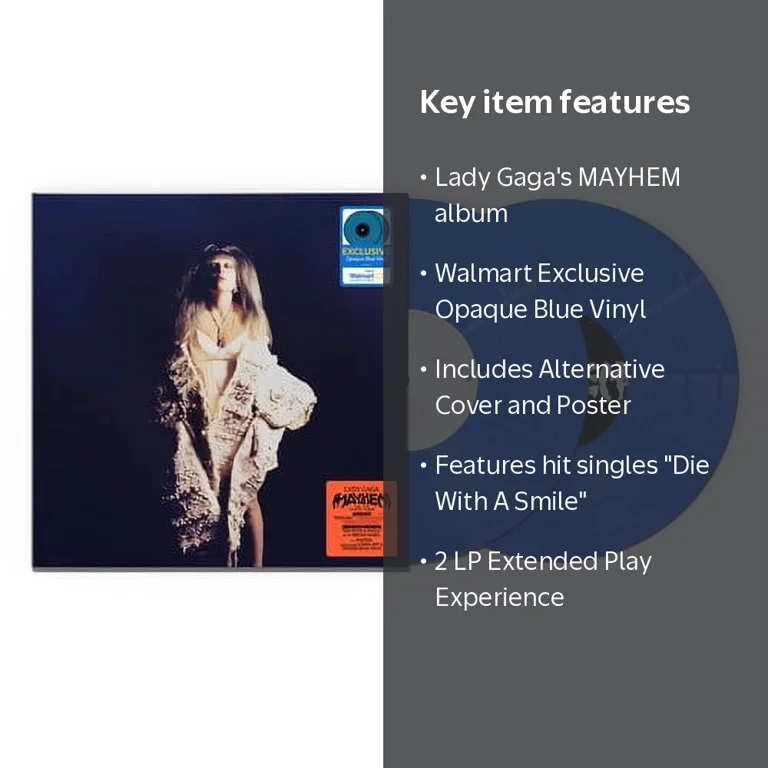 Interscope Records, Lady Gaga MAYHEM, Opaque Blue Vinyl, 2 LP