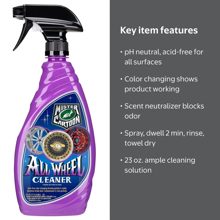メンテナンス Mister Cartoon All Wheel Cleaner & Wash Turtlewax 54251 Mr Cartoon: All Wheel Cleaner 23 O - Walmart.com