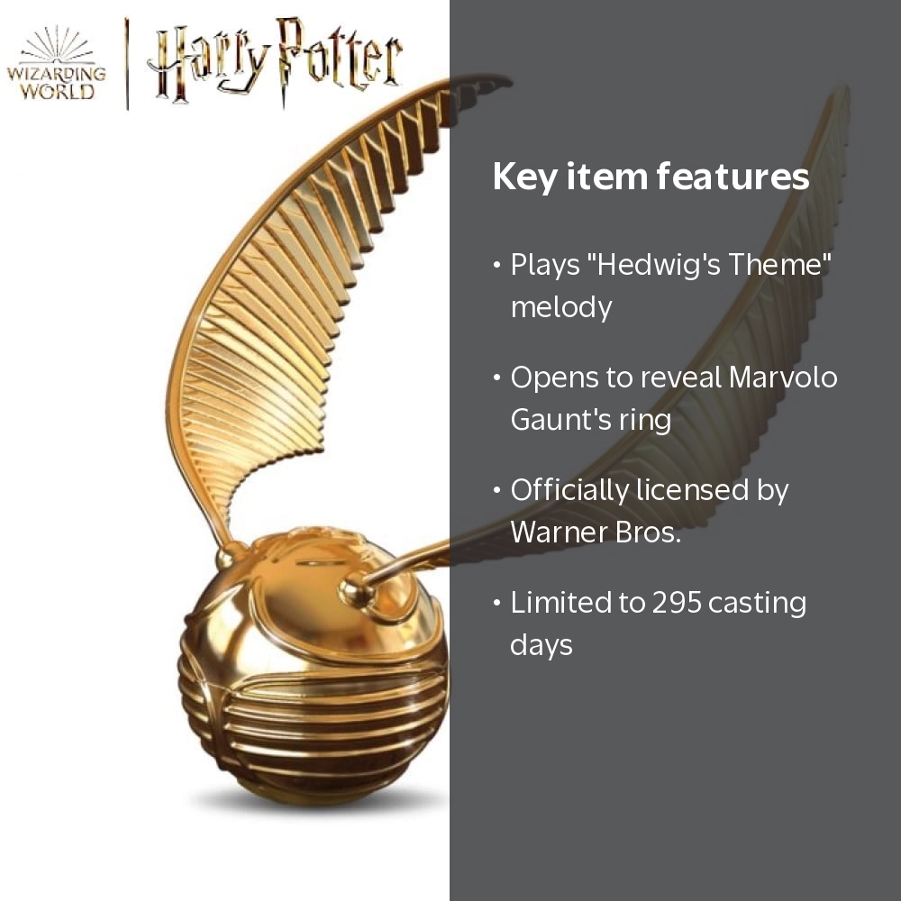 Bradford Exchange, Harry Potter Golden Snitch Music Box, 6