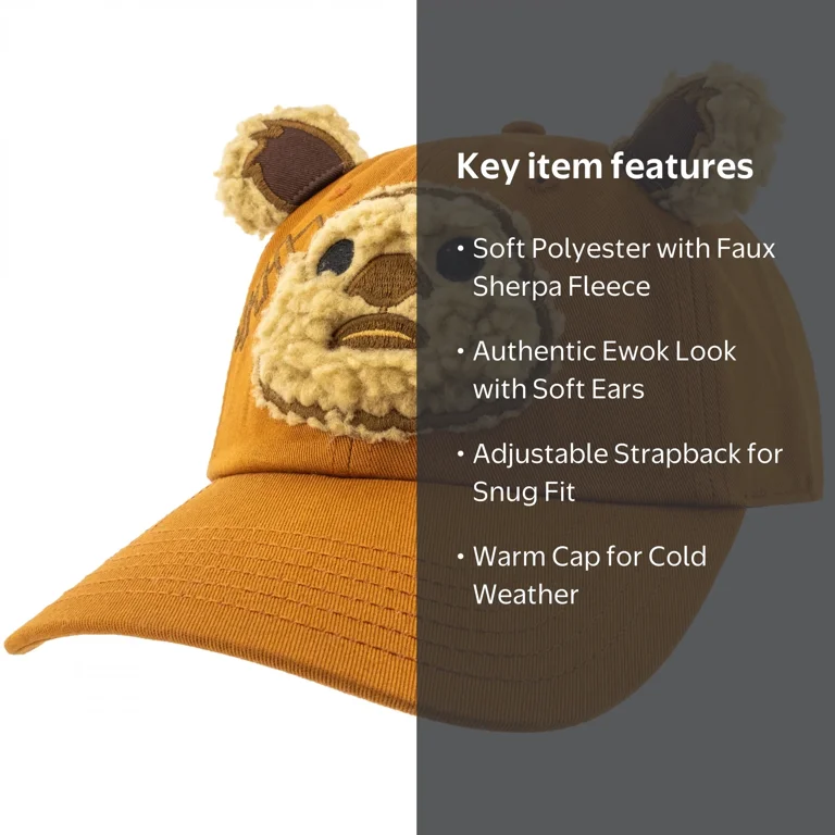 Star Wars Ewok Sherpa Cosplay Hat with Ears - Walmart.com