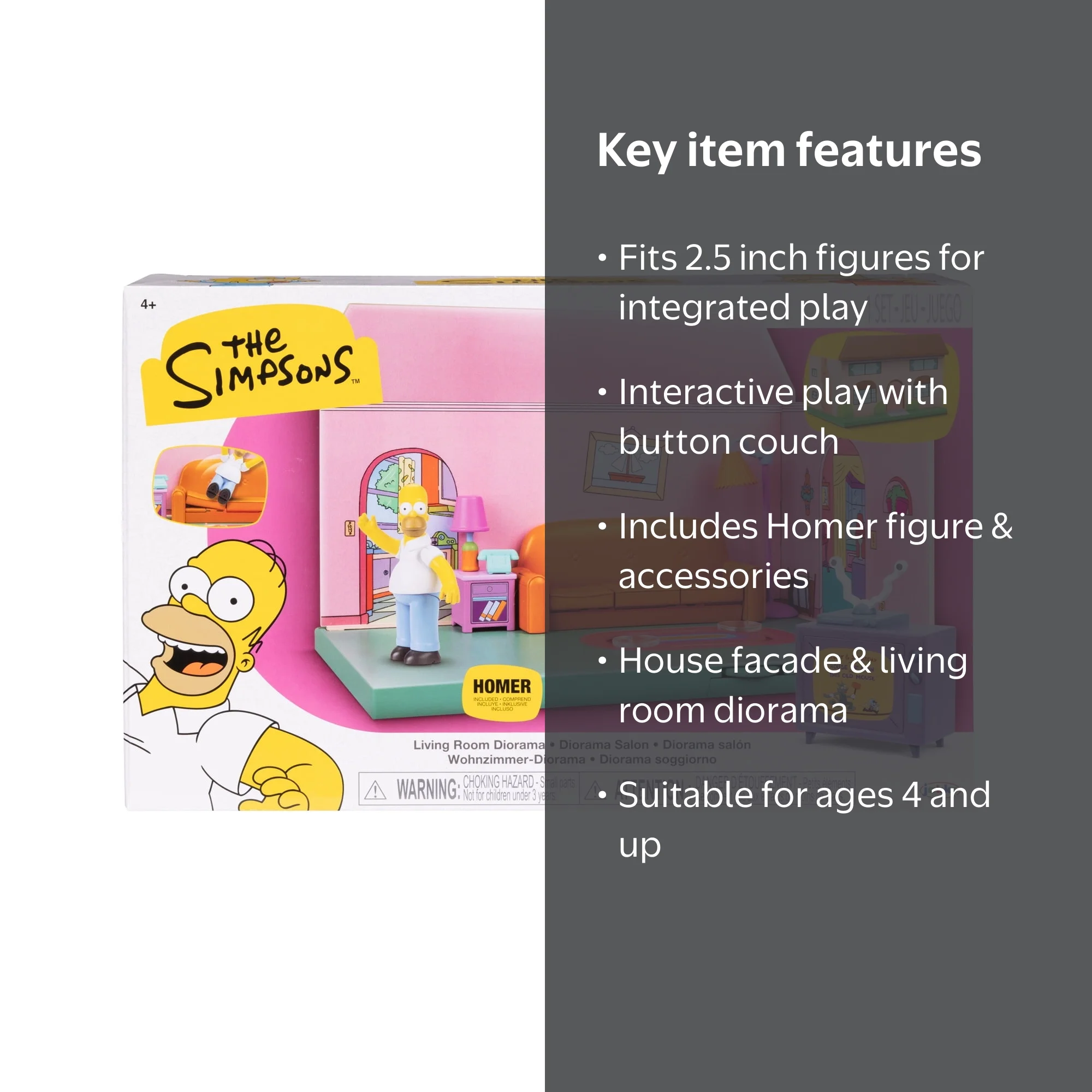 The Simpsons, Diorama Playset House, Living Room Interactive