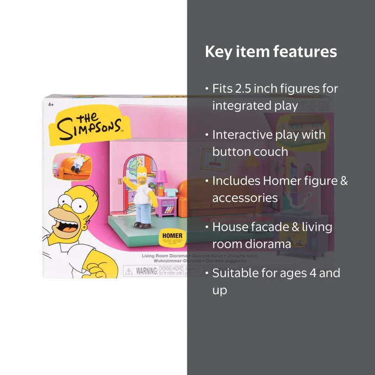 The Simpsons, Diorama Playset House, Living Room Interactive