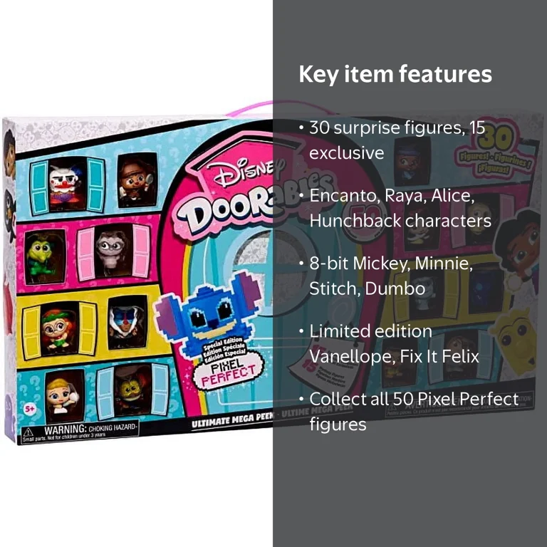 Moose Toys Disney Doorables Pixel Perfect Mega Peek Playset, 30