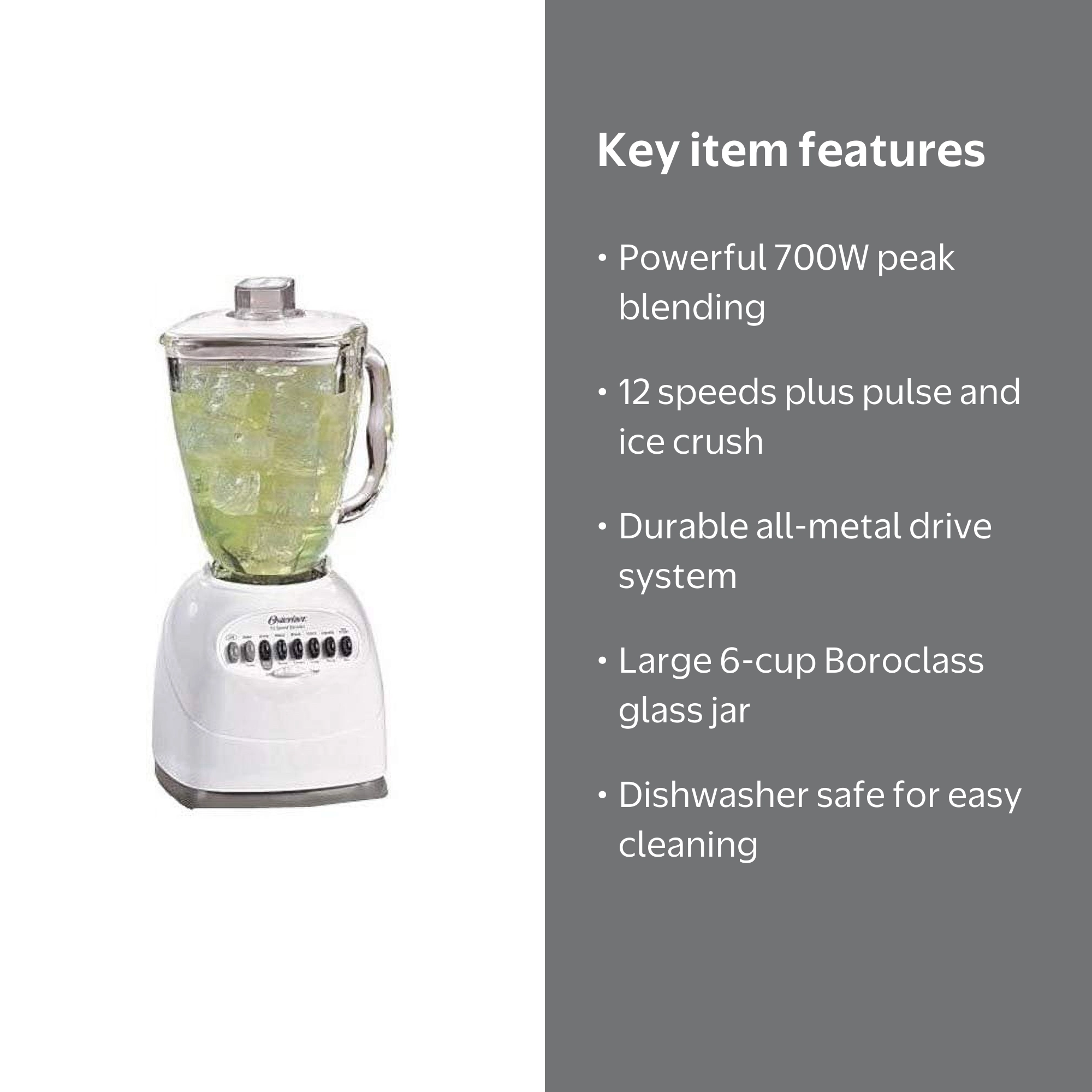 Oster 6642 12-Speed Blender, White - Walmart.com