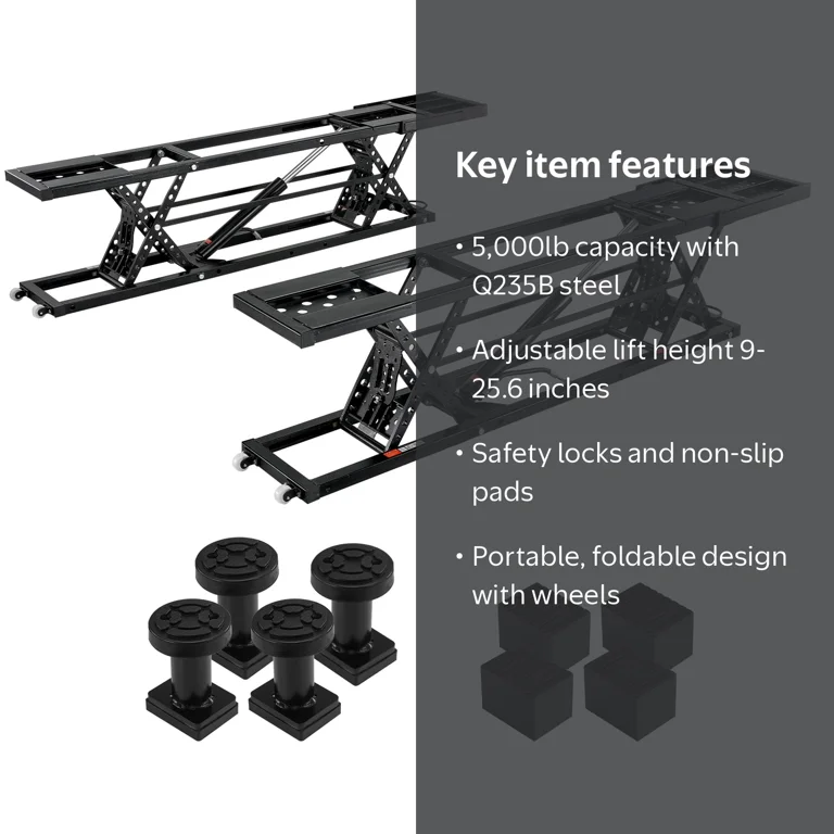 KFFKFF Portable Car Lift, 25.6