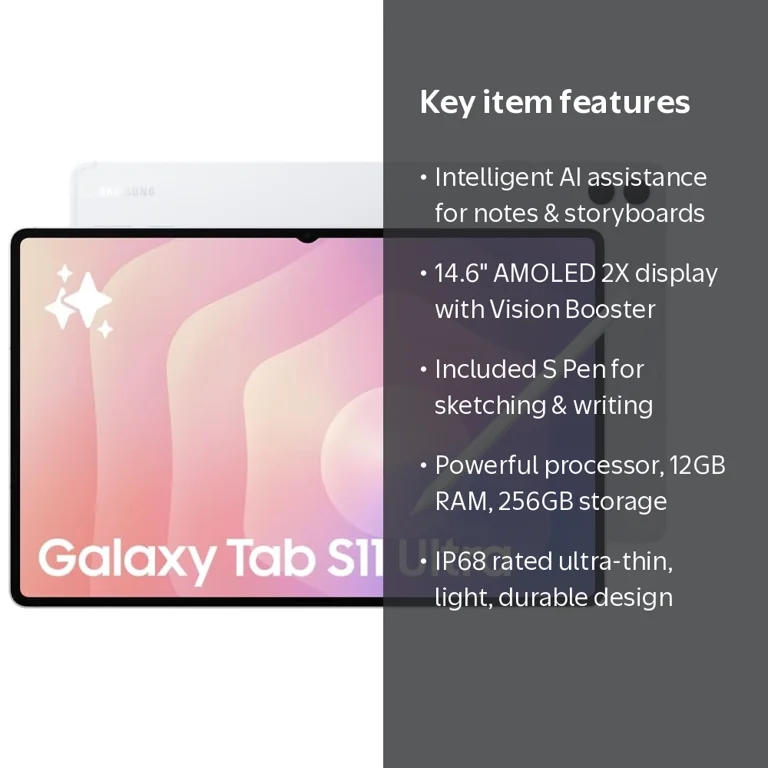 Samsung Galaxy Tab S11 Ultra, 256GB, 12GB RAM, 14.6