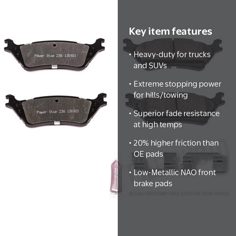 FREEDOMS PAIN LIMIT 2012 DVD3枚セット Power Stop Z36-1602 : Low-Metallic NAO Front, Brake Pads, 4 Pieces
